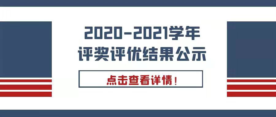 2020-2021学年评奖评优结果公示